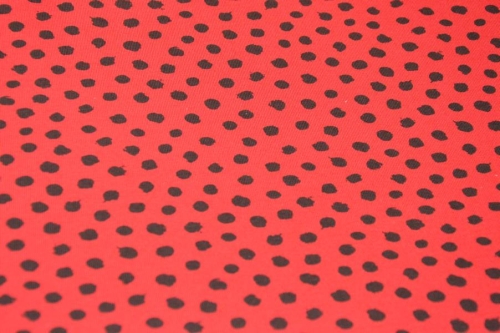 Jersey GOTS Dots Punkte dunkelrot